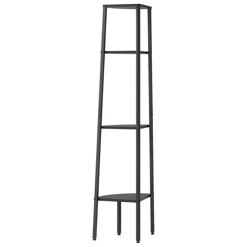 Étagère d'angle 4 niveaux Noir 45,5x31,5x150 cm - XIOS