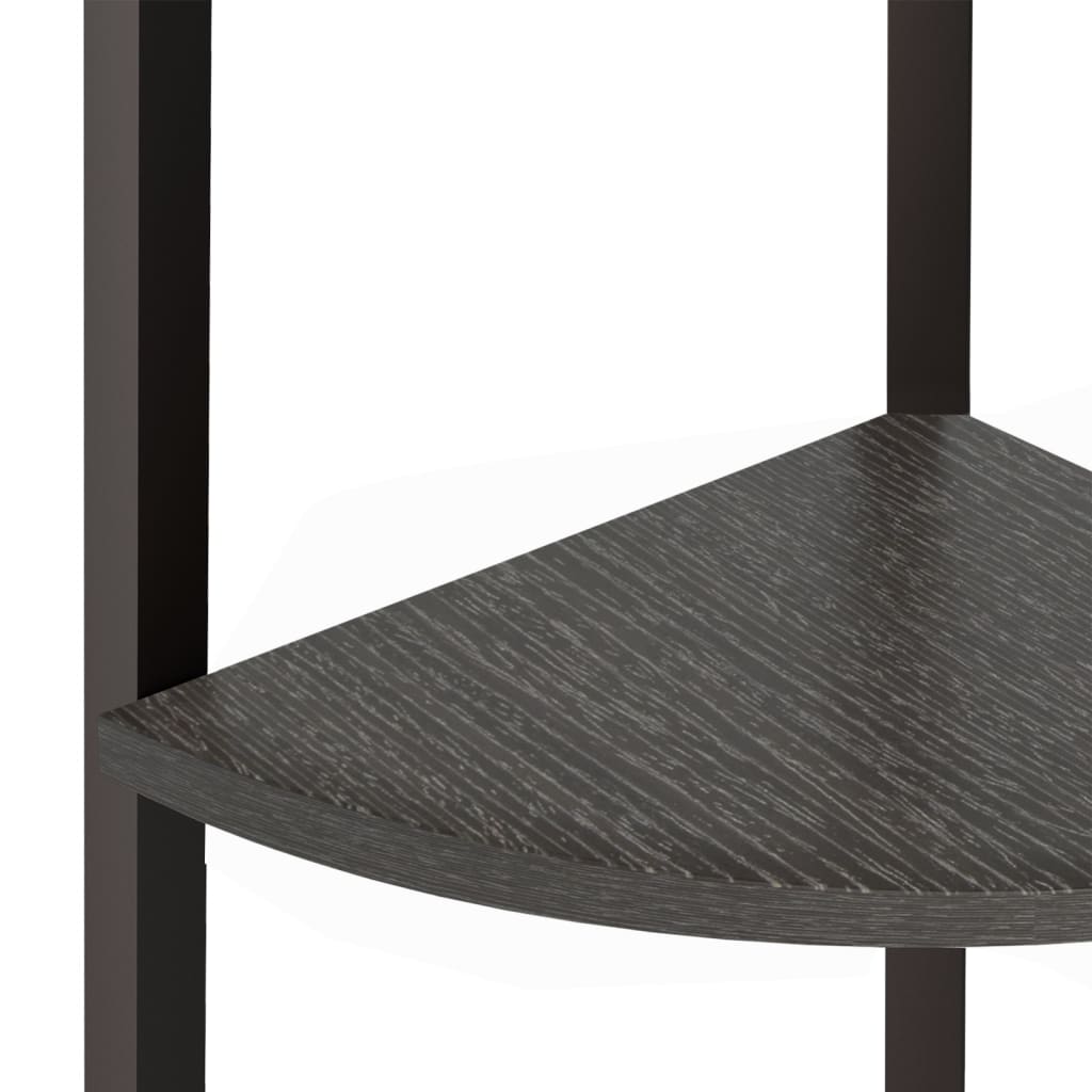 Étagère d'angle 4 niveaux Noir 45,5x31,5x150 cm - XIOS