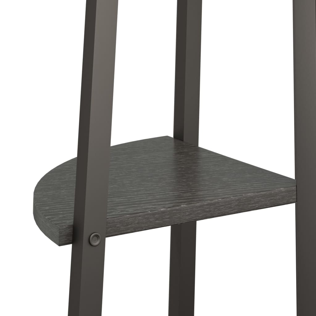 Étagère d'angle 4 niveaux Noir 45,5x31,5x150 cm - XIOS