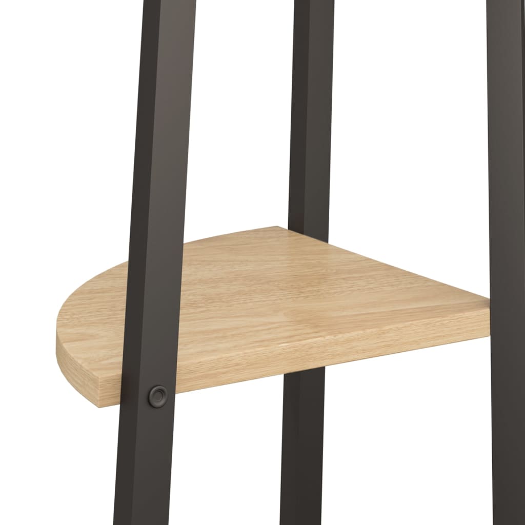 Étagère d'angle 5 niveaux Marron clair et noir 45,5x31,5x180 cm - XIOS