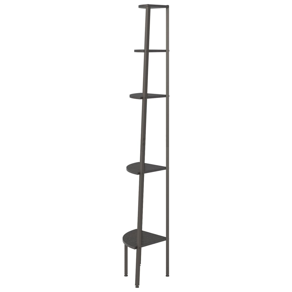 Étagère d'angle 5 niveaux Noir 45,5x31,5x180 cm - XIOS
