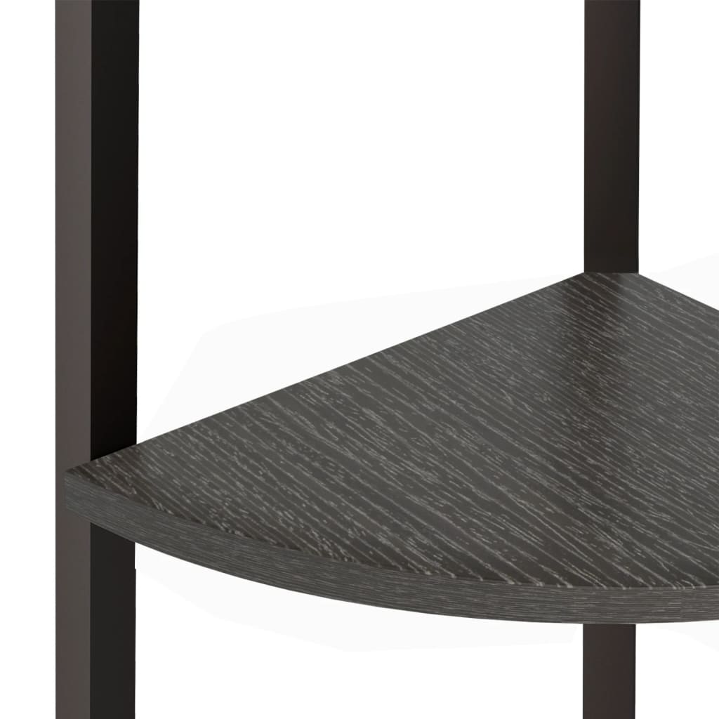 Étagère d'angle 5 niveaux Noir 45,5x31,5x180 cm - XIOS