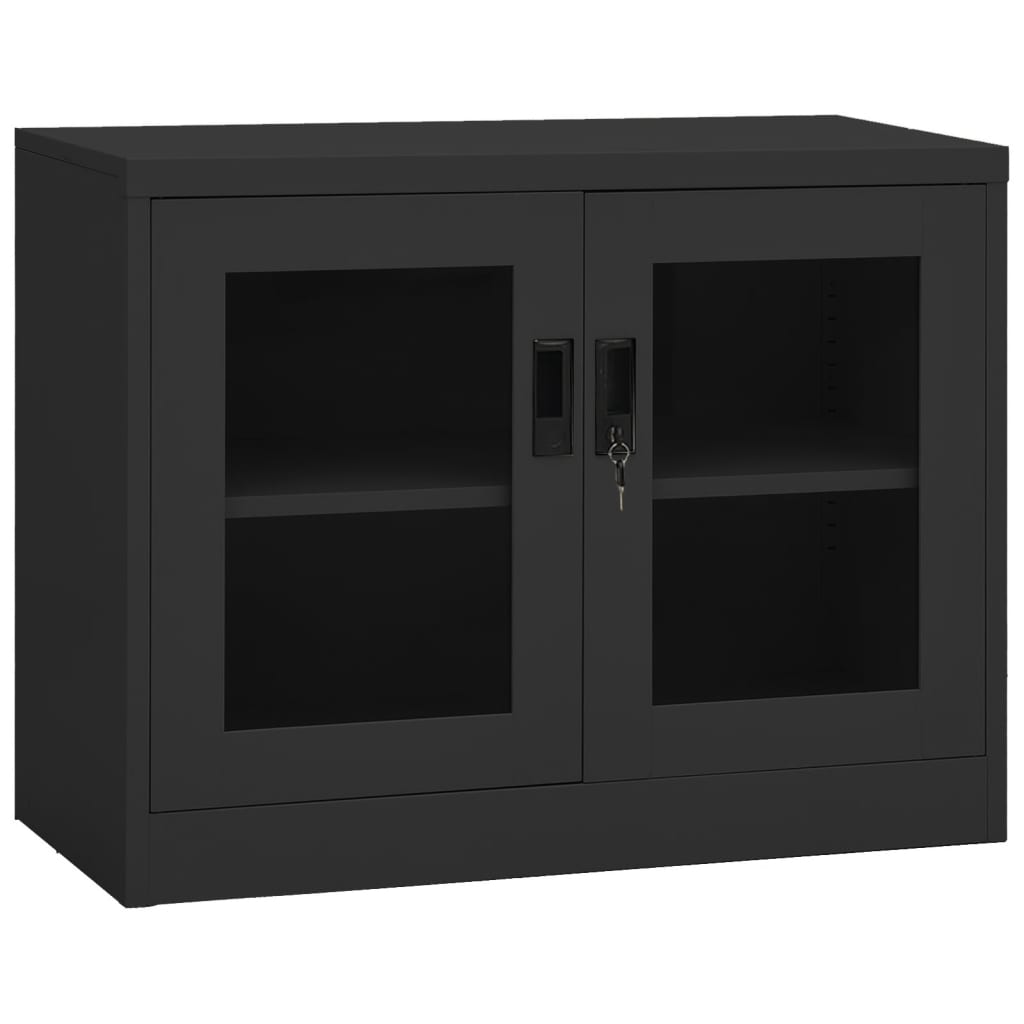 Armoire de bureau Anthracite 90x40x70 cm Acier - XIOS