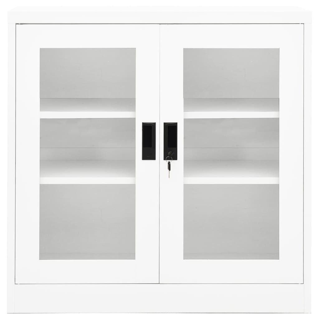 Armoire de bureau Blanc 90x40x90 cm Acier
