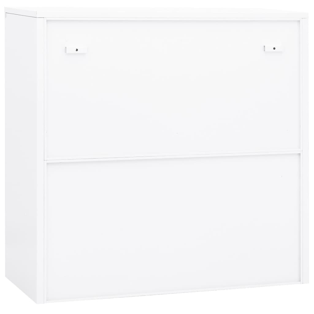 Armoire de bureau Blanc 90x40x90 cm Acier