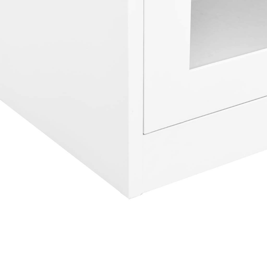 Armoire de bureau Blanc 90x40x90 cm Acier