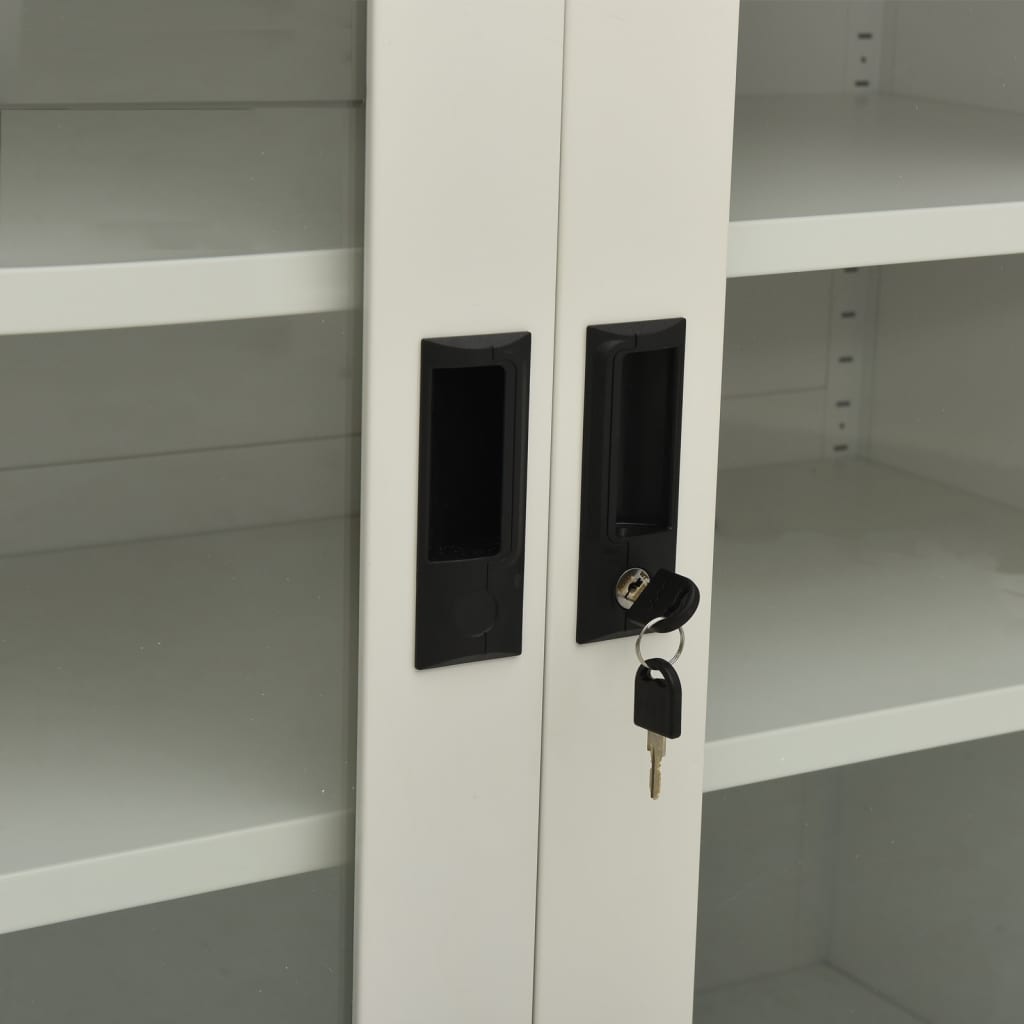Armoire de bureau Gris clair 90x40x105 cm Acier - XIOS