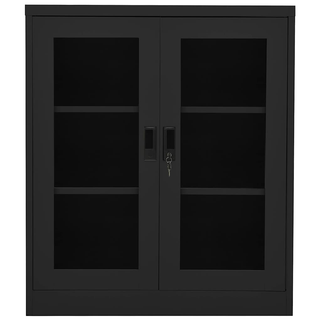 Armoire de bureau Anthracite 90x40x105 cm Acier - XIOS