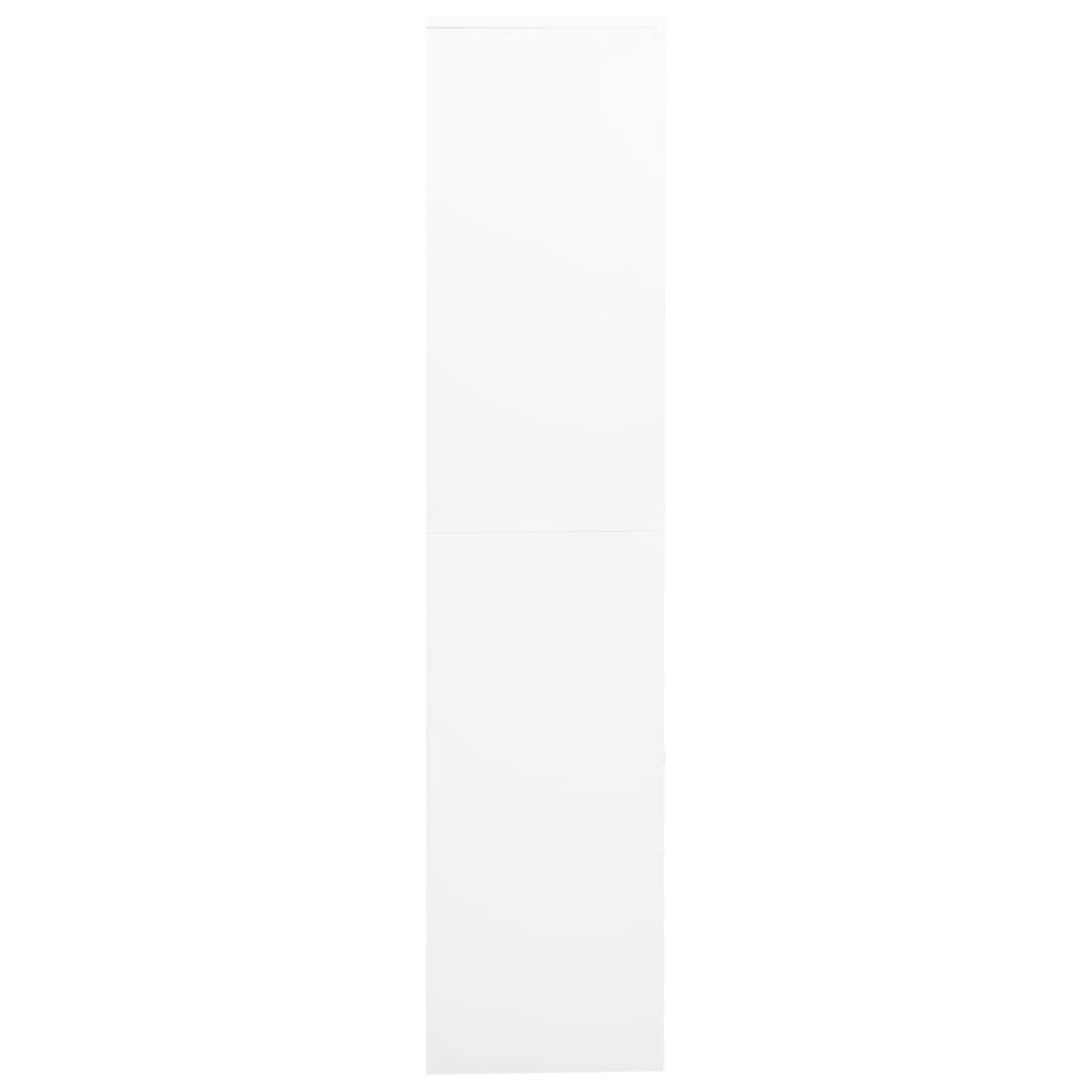 Armoire de bureau Blanc 90x40x180 cm Acier et verre trempé - XIOS