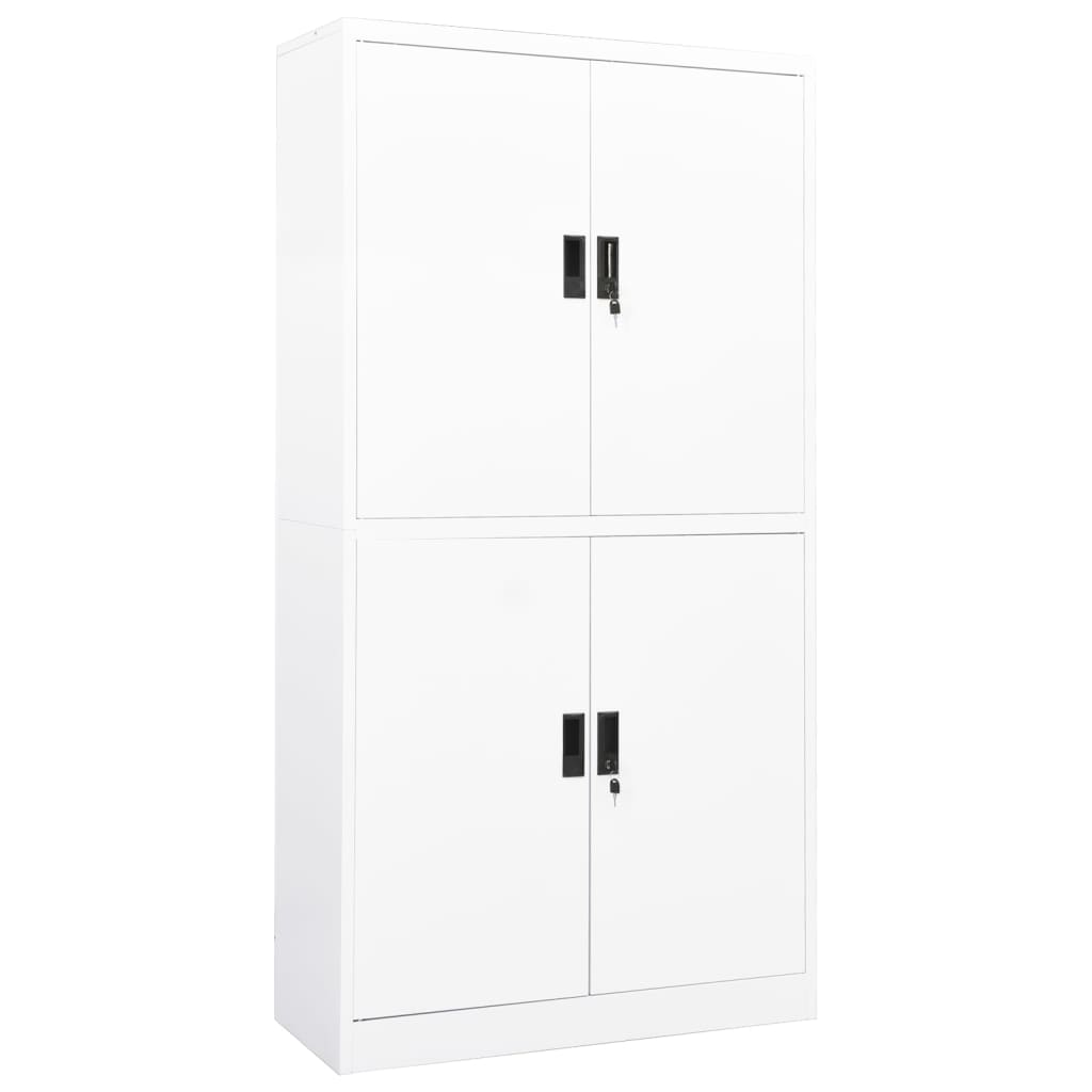 Armoire de bureau Blanc 90x40x180 cm Acier - XIOS