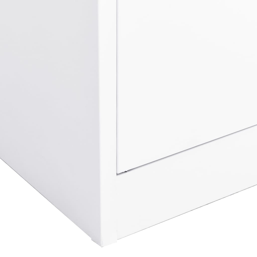 Armoire de bureau Blanc 90x40x180 cm Acier - XIOS