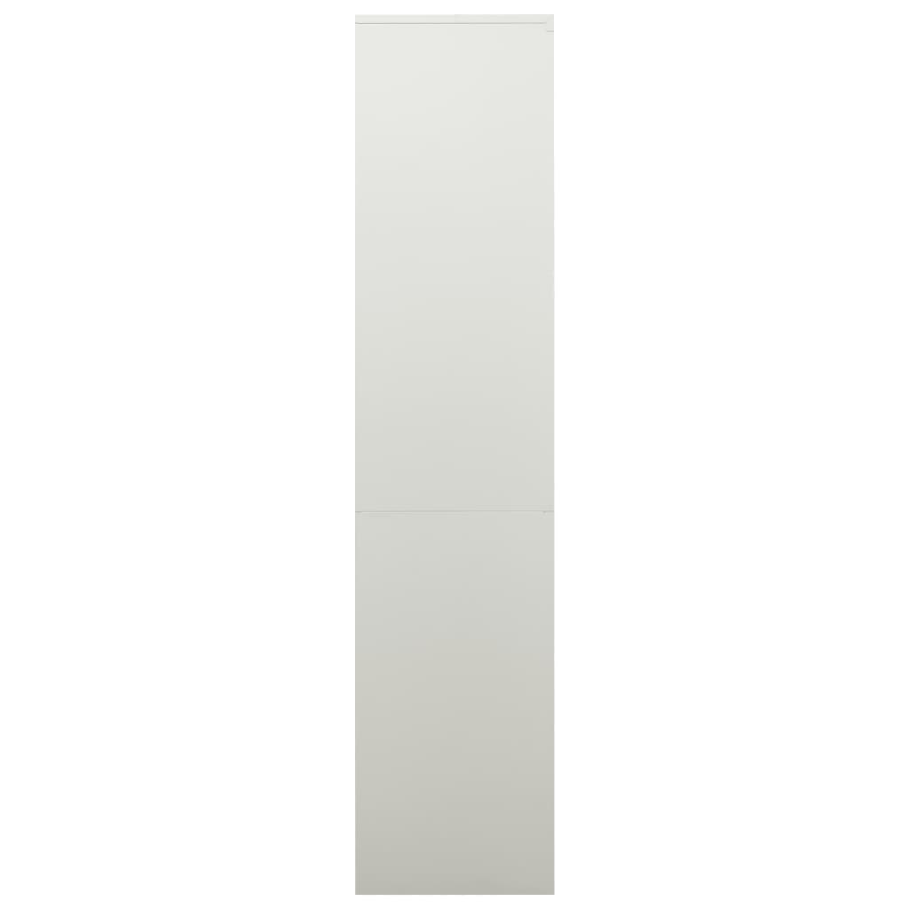 Armoire de bureau Gris clair 90x40x180 cm Acier