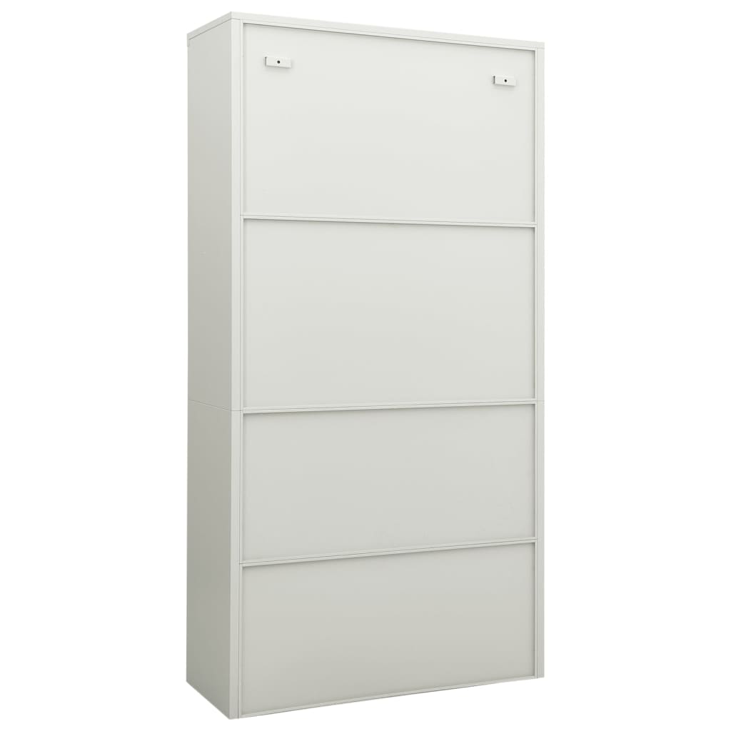 Armoire de bureau Gris clair 90x40x180 cm Acier