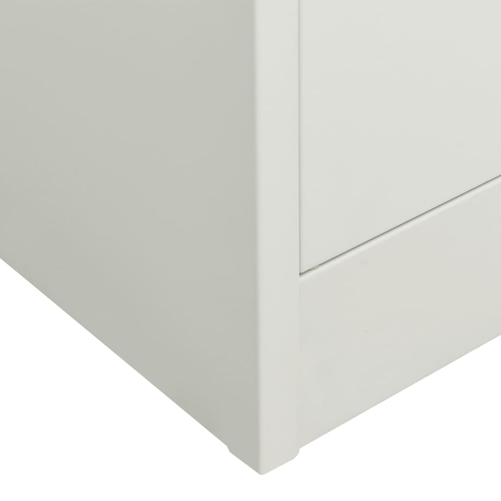 Armoire de bureau Gris clair 90x40x180 cm Acier
