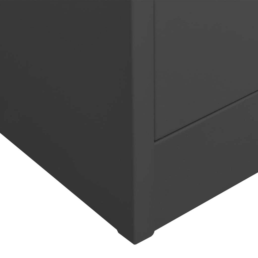 Armoire de bureau Anthracite 90x40x180 cm Acier - XIOS
