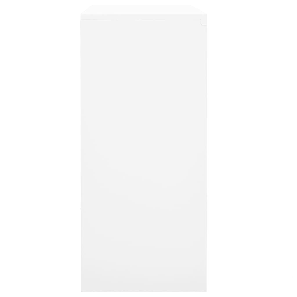 Armoire de bureau avec porte coulissante Blanc 90x40x90cm Acier - XIOS