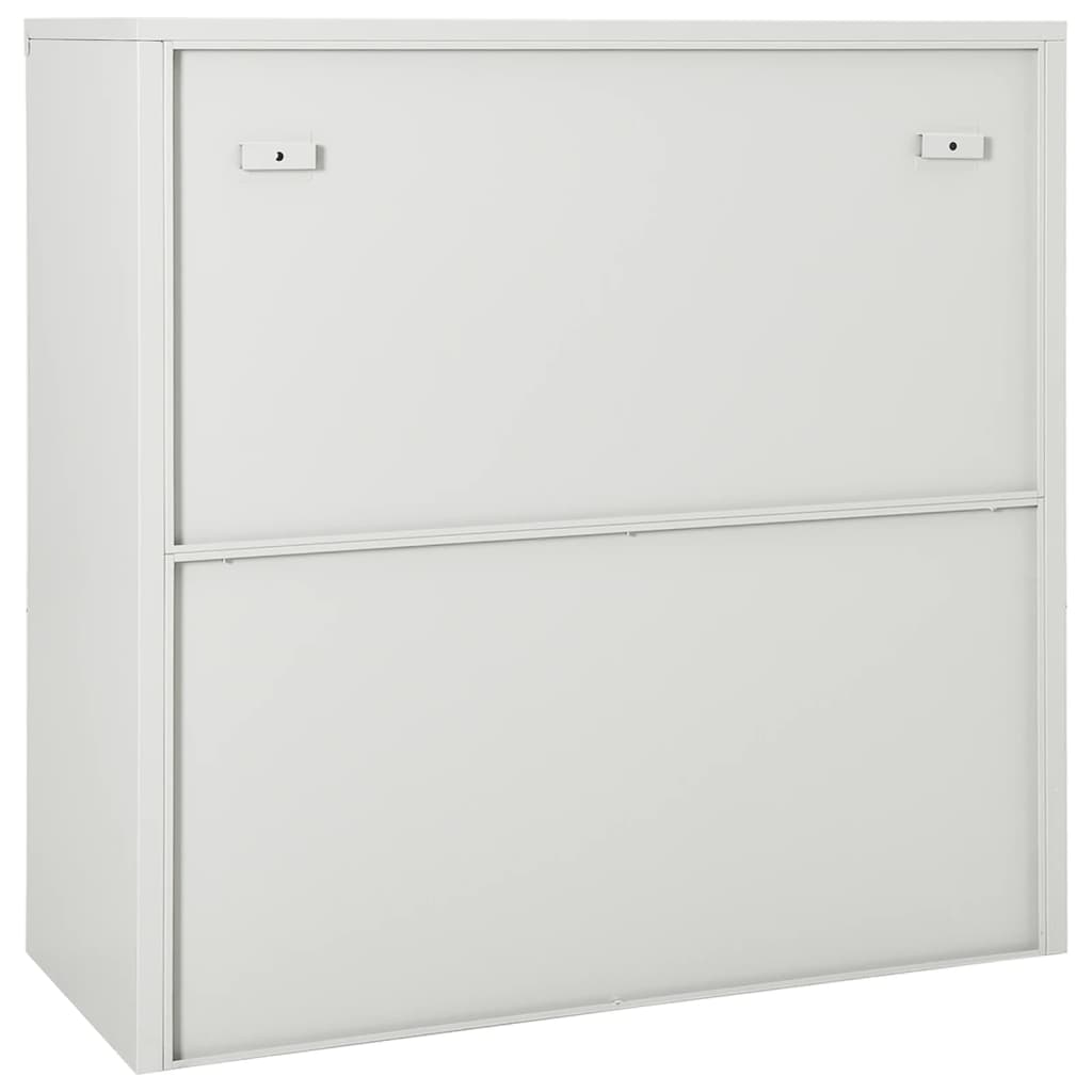 Armoire à portes coulissantes Gris clair 90x40x90 cm Acier