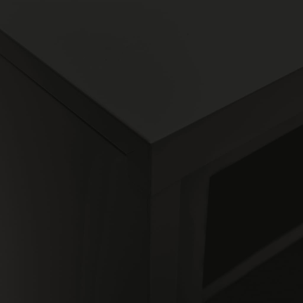 Armoire à portes coulissantes Noir 90x40x90 cm Acier - XIOS