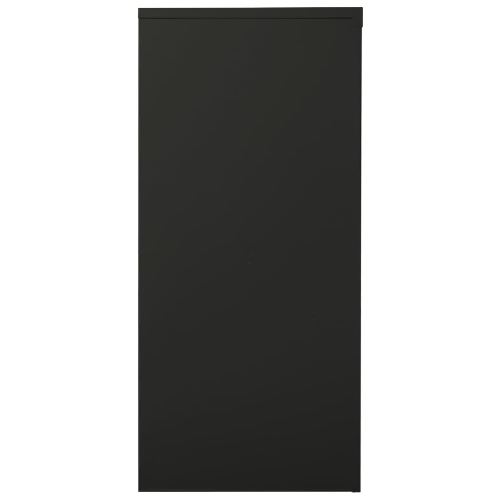 Armoire à portes coulissantes Anthracite 90x40x90 cm Acier - XIOS