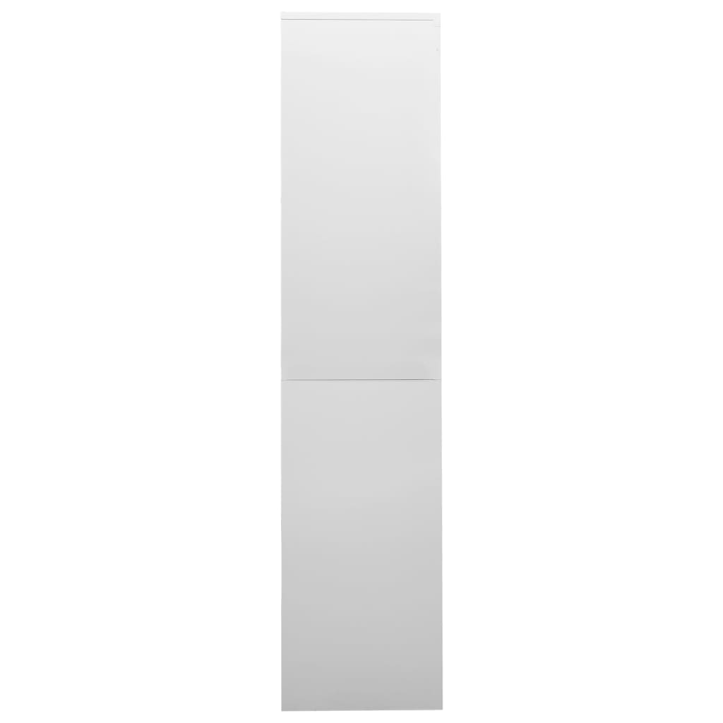 Armoire à bureau porte coulissante Gris clair 90x40x180cm Acier