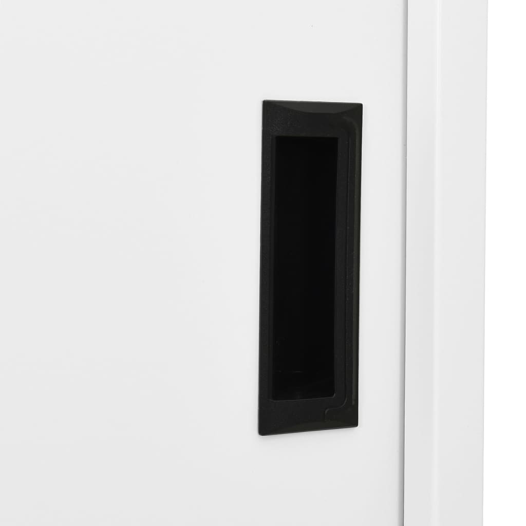 Armoire de bureau et porte coulissante Blanc 90x40x180 cm Acier - XIOS