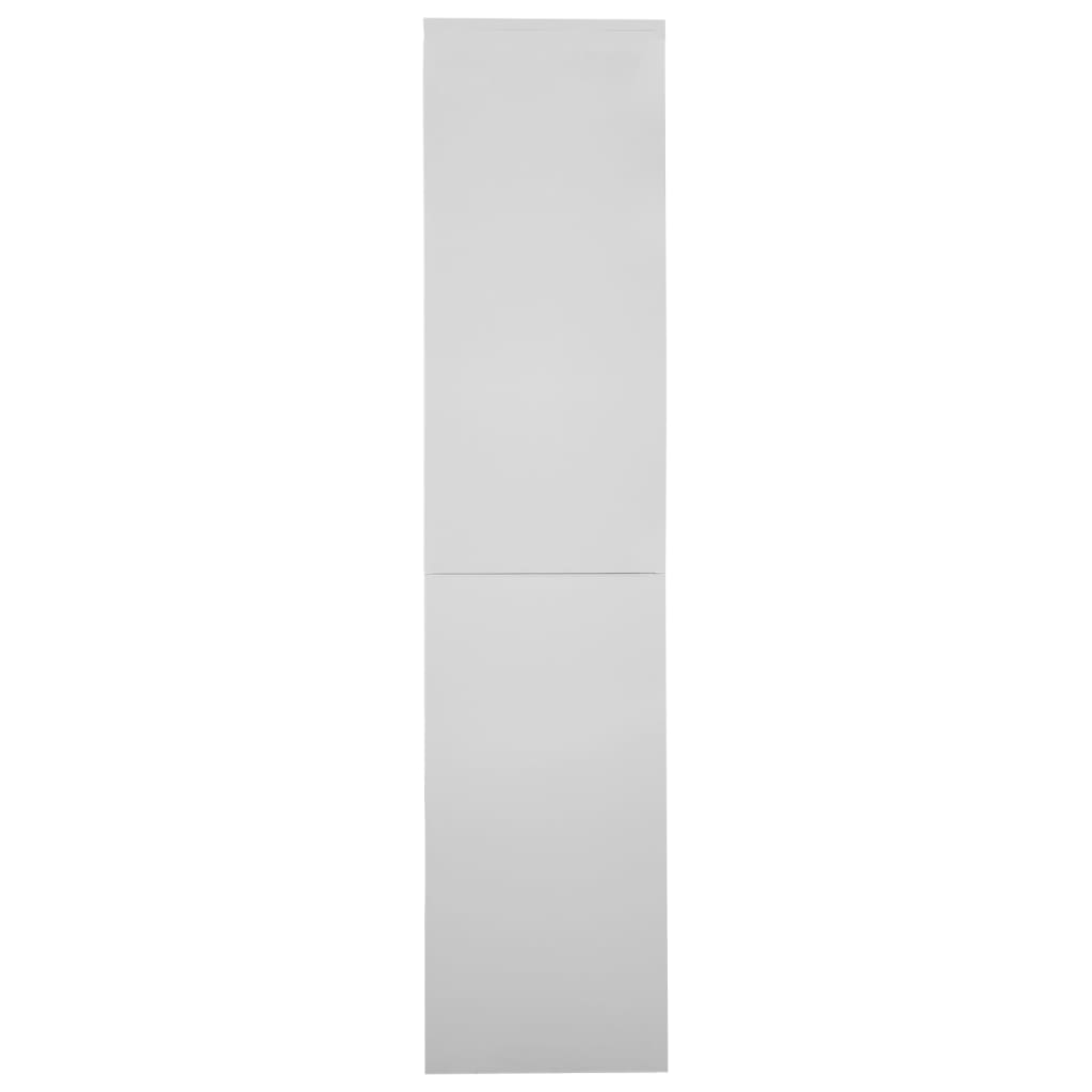 Armoire à bureau porte coulissante Gris clair 90x40x180cm Acier