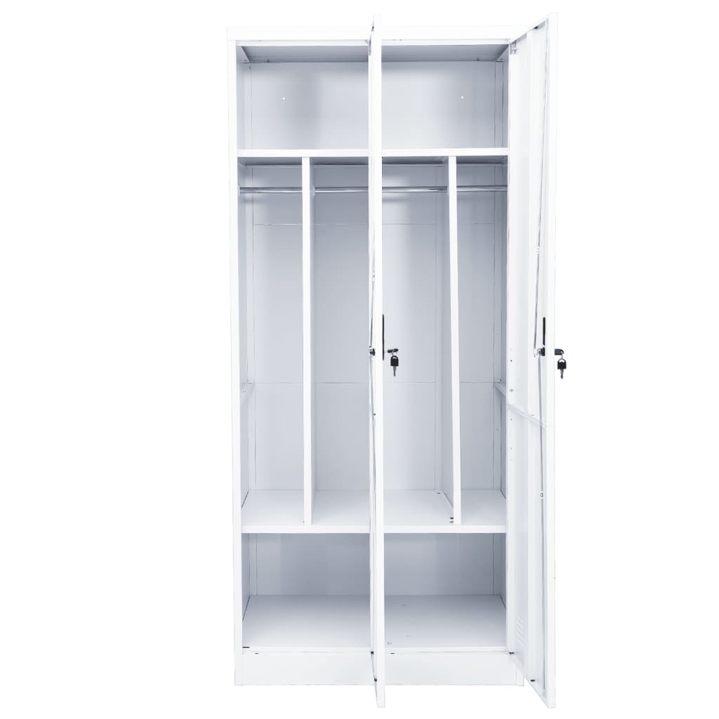 Garde-robe Blanc 80x50x180 cm Acier - XIOS