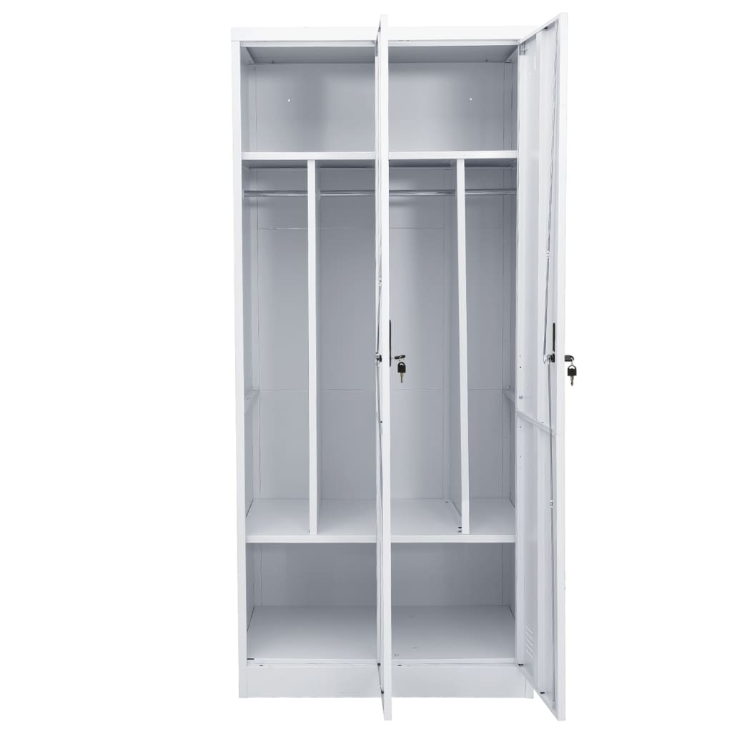 Garde-robe Gris clair 80x50x180 cm Acier - XIOS