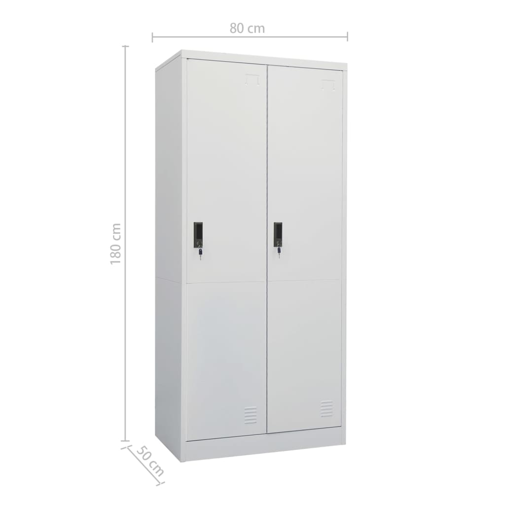 Garde-robe Gris clair 80x50x180 cm Acier - XIOS