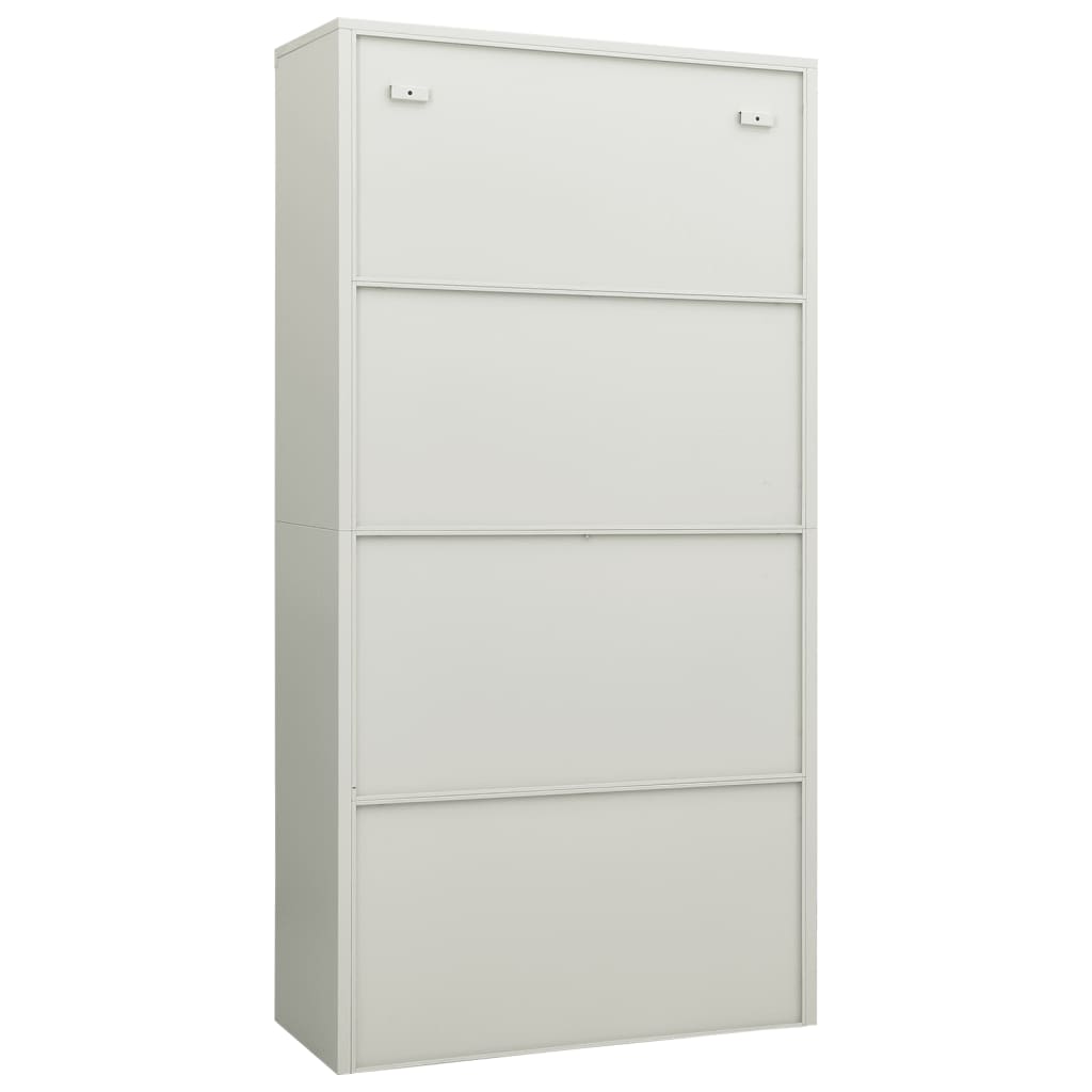 Armoire à casiers Gris clair 90x40x180 cm Acier Classeur à tiroirs vidaXL