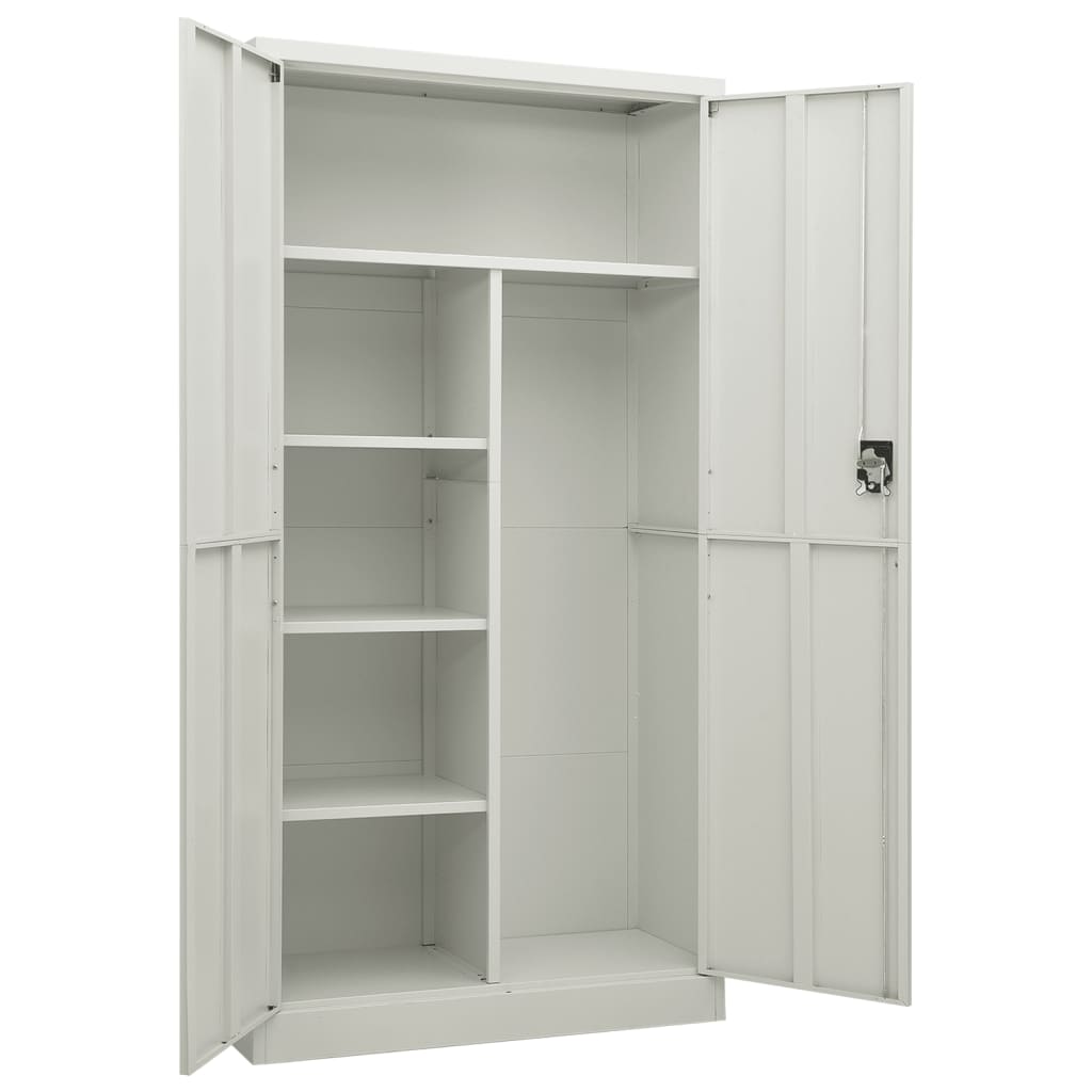 Armoire à casiers Gris clair 90x40x180 cm Acier Classeur à tiroirs vidaXL
