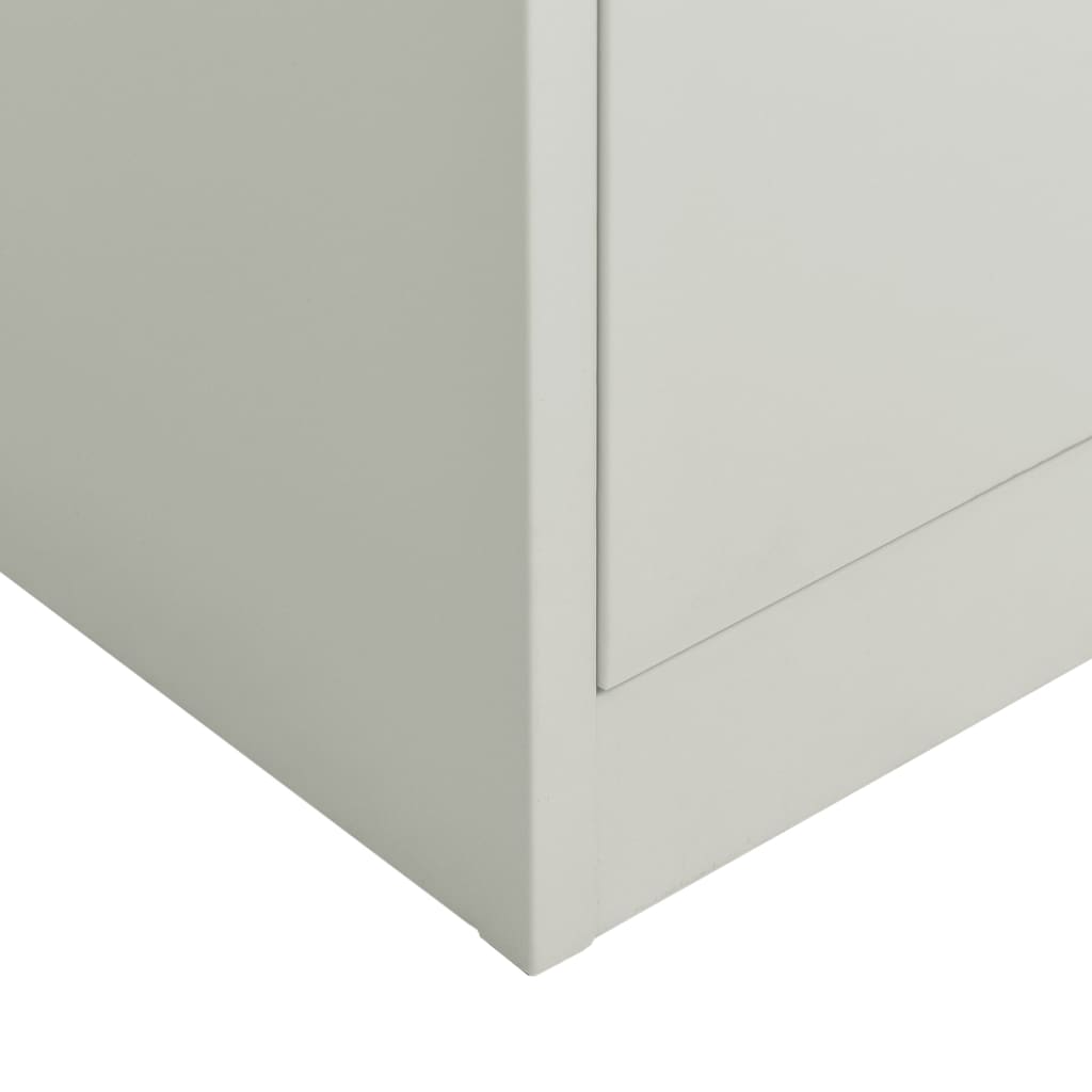 Armoire à casiers Gris clair 90x40x180 cm Acier Classeur à tiroirs vidaXL