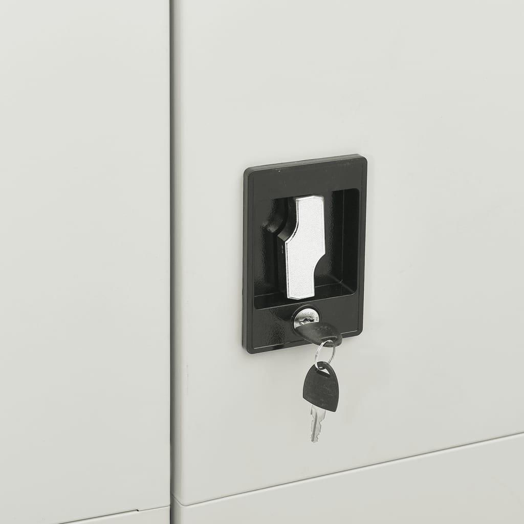 Armoire à casiers Gris clair 90x40x180 cm Acier Classeur à tiroirs vidaXL