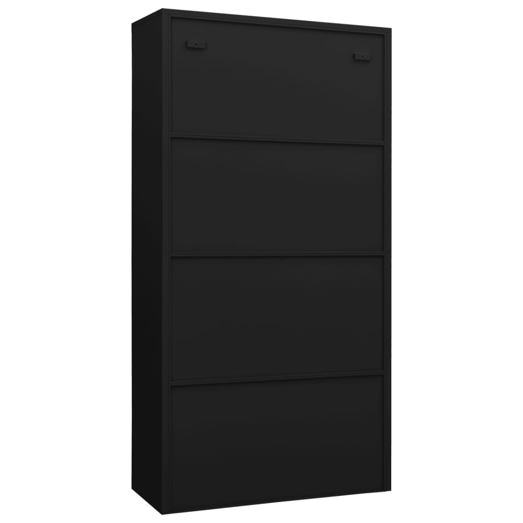 Armoire à casiers Noir 90x40x180 cm Acier