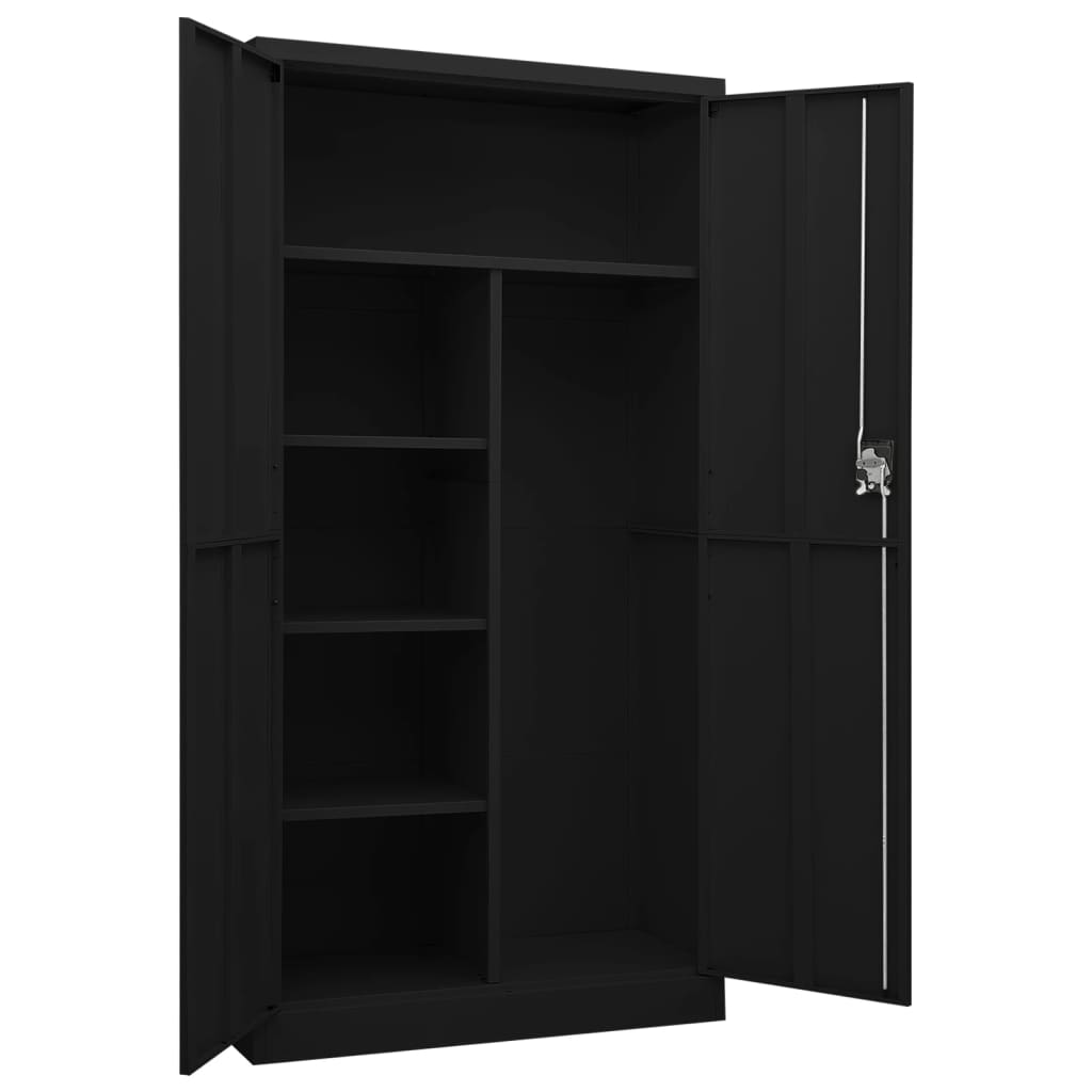 Armoire à casiers Noir 90x40x180 cm Acier