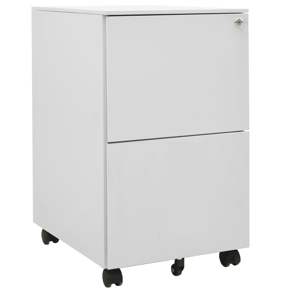 Classeur mobile Gris clair 39x45x67 cm Acier Classeur à tiroirs vidaXL