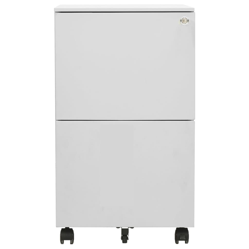 Classeur mobile Gris clair 39x45x67 cm Acier Classeur à tiroirs vidaXL