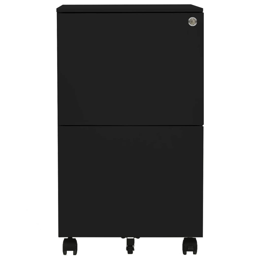 Classeur mobile Noir 39x45x67 cm Acier