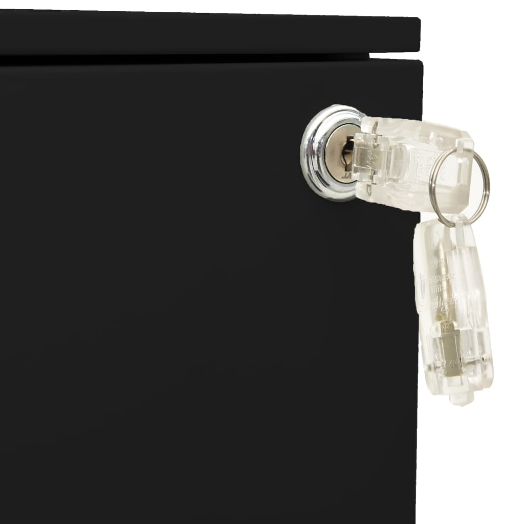 Classeur mobile Noir 39x45x67 cm Acier