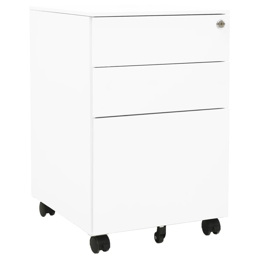 Classeur mobile Blanc 39x45x60 cm Acier Classeur à tiroirs vidaXL