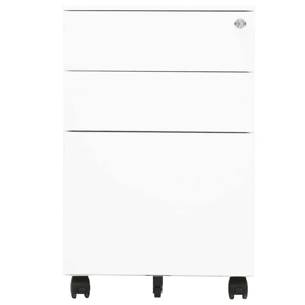 Classeur mobile Blanc 39x45x60 cm Acier Classeur à tiroirs vidaXL