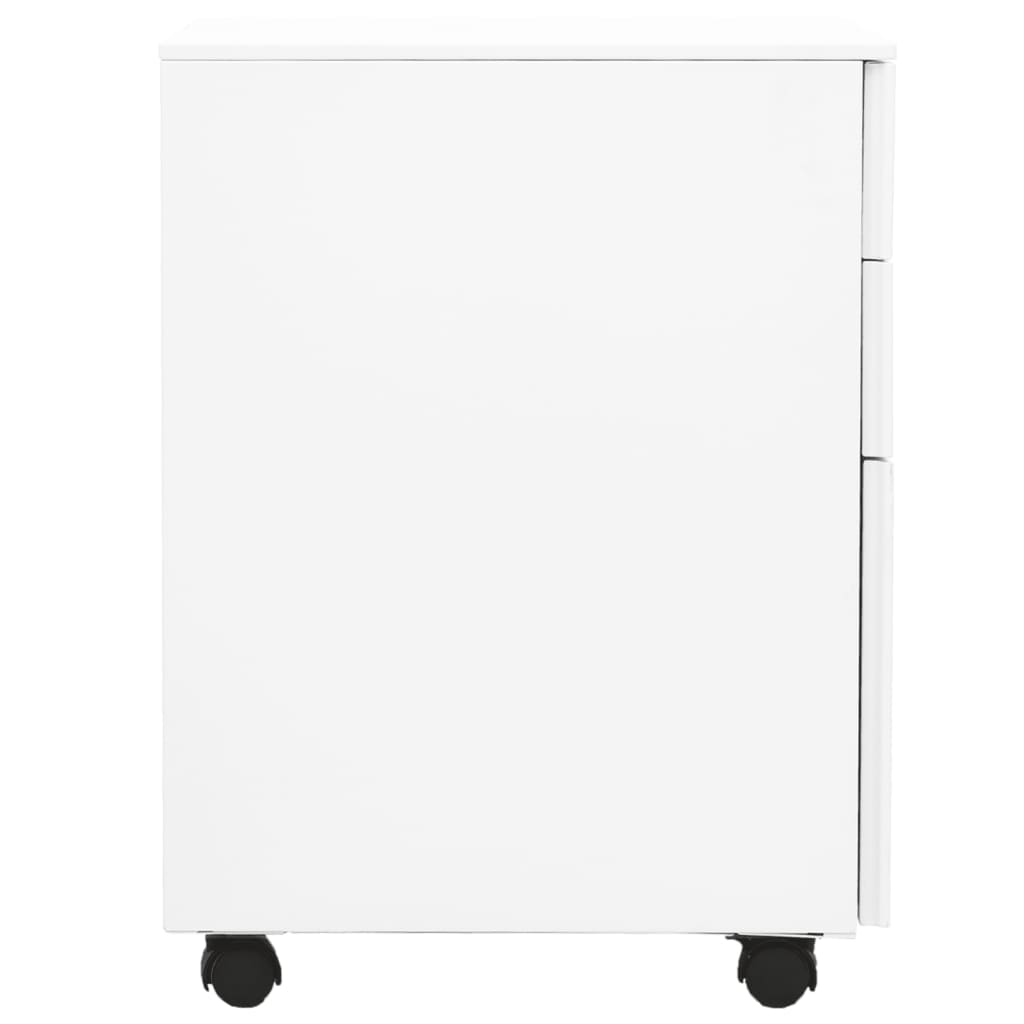 Classeur mobile Blanc 39x45x60 cm Acier Classeur à tiroirs vidaXL