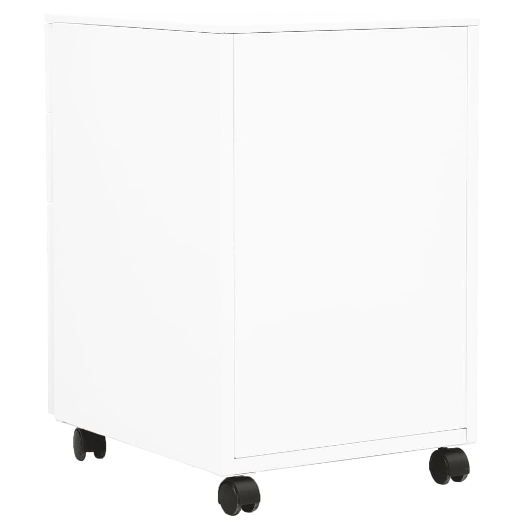 Classeur mobile Blanc 39x45x60 cm Acier Classeur à tiroirs vidaXL