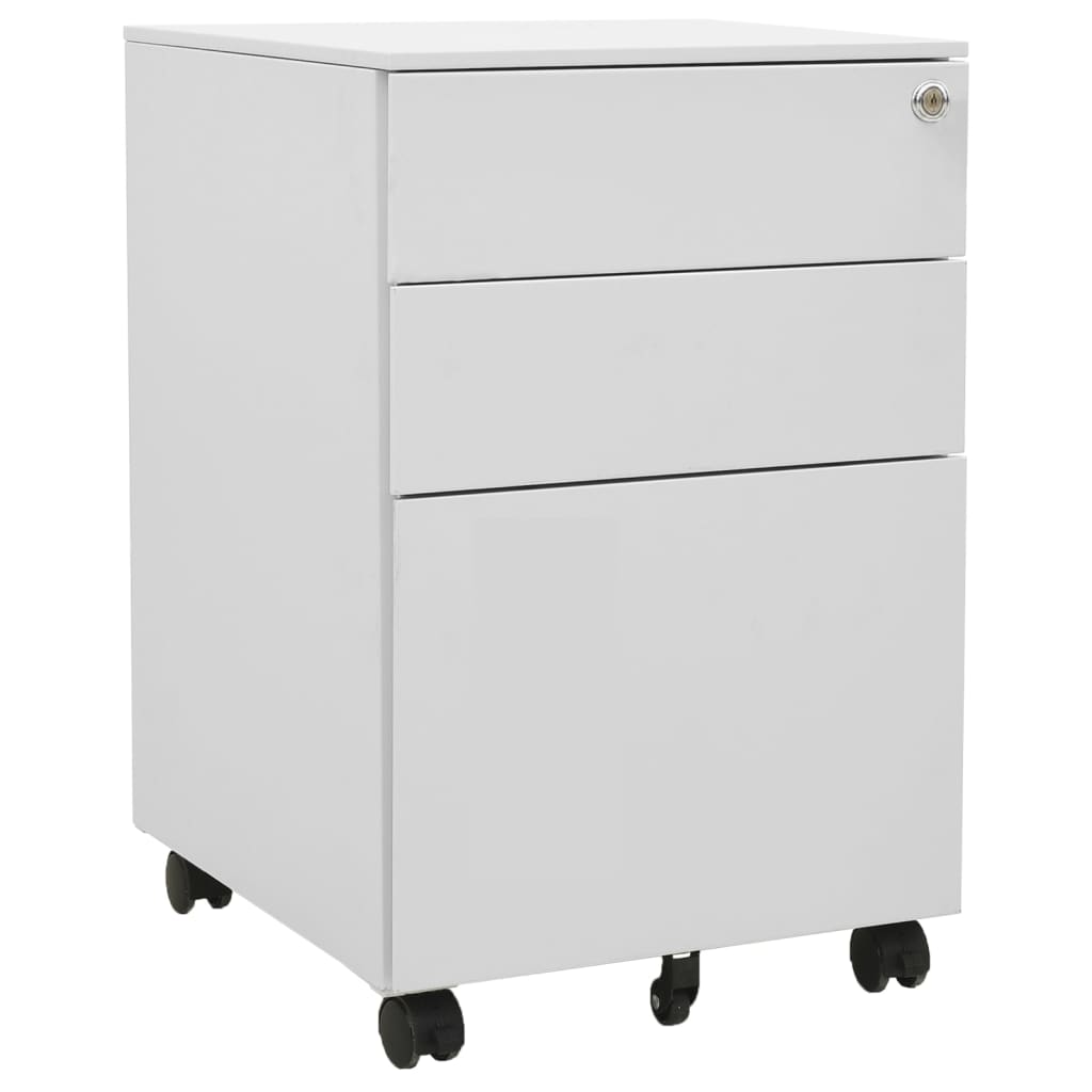 Classeur mobile Gris clair 39x45x60 cm Acier Classeur à tiroirs vidaXL