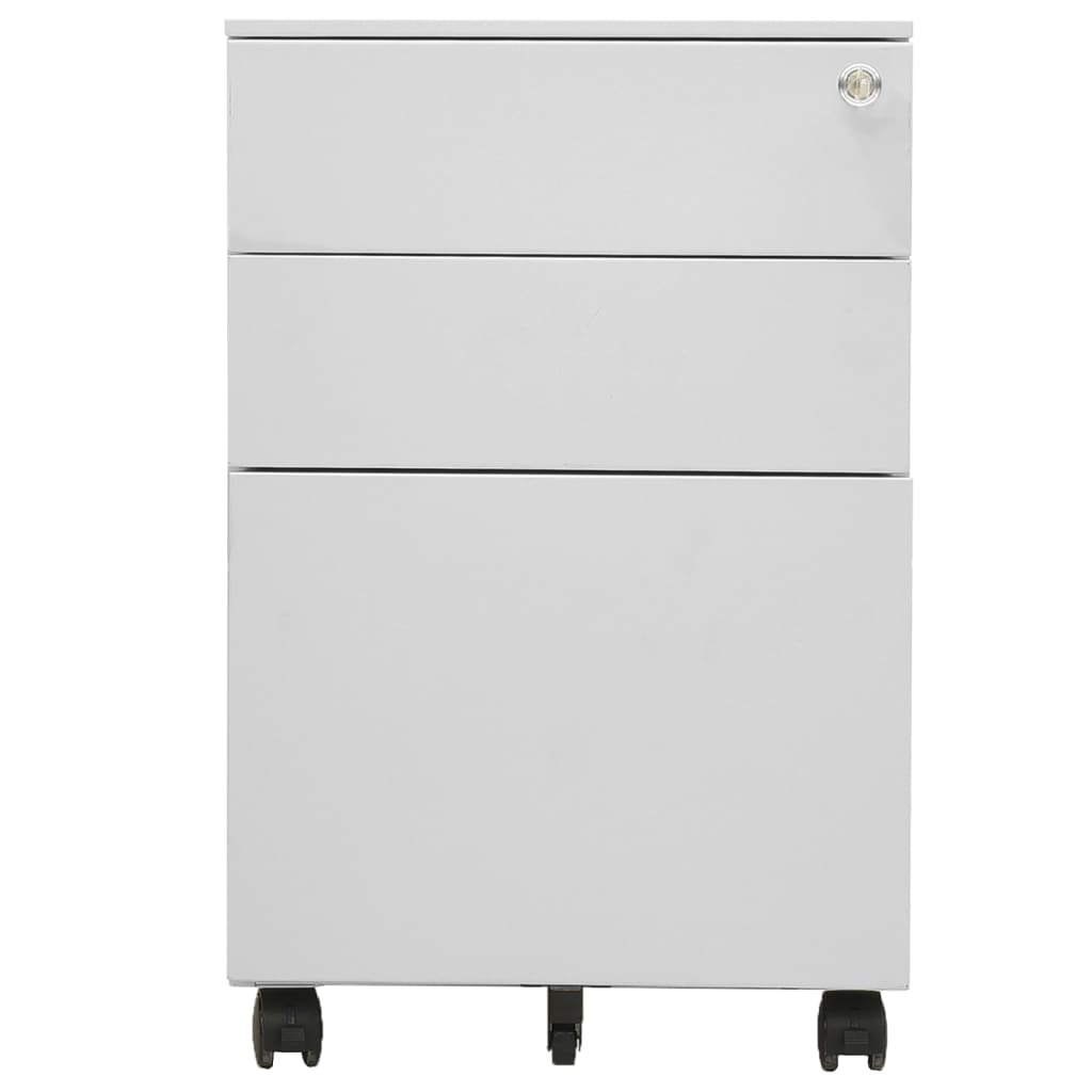 Classeur mobile Gris clair 39x45x60 cm Acier Classeur à tiroirs vidaXL