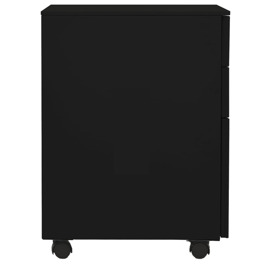 Classeur mobile Noir 39x45x60 cm Acier Classeur à tiroirs vidaXL