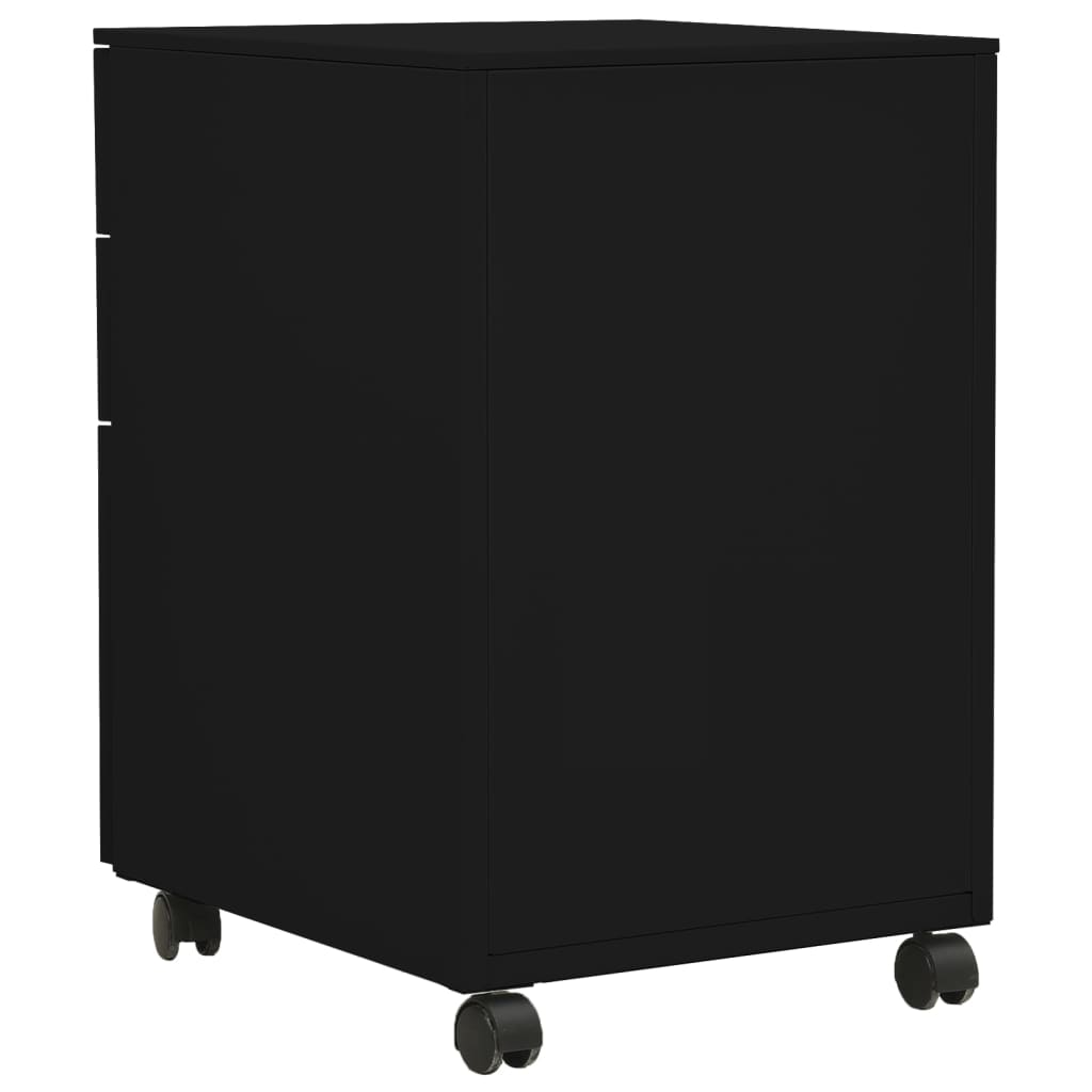 Classeur mobile Noir 39x45x60 cm Acier Classeur à tiroirs vidaXL