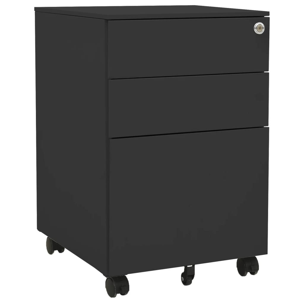 Classeur mobile Anthracite 39x45x60 cm Acier Classeur à tiroirs vidaXL