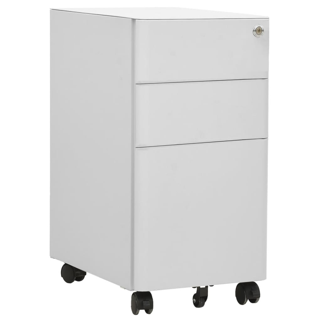 Classeur mobile Gris clair 30x45x59 cm Acier Classeur à tiroirs vidaXL