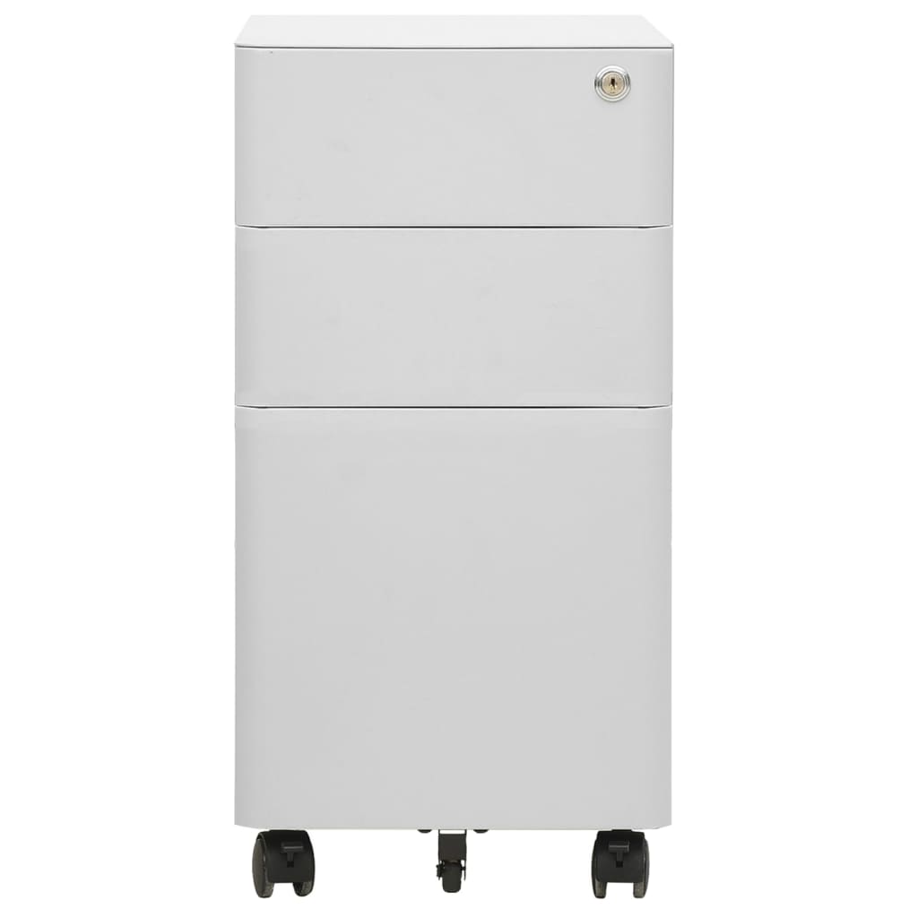 Classeur mobile Gris clair 30x45x59 cm Acier Classeur à tiroirs vidaXL